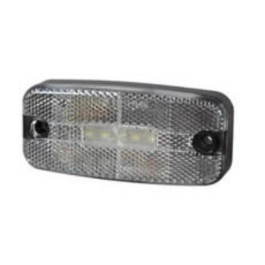 Durite 0-170-60 Clear LED Rectangular Front Marker Lamp 12/24V PN: 0-170-60